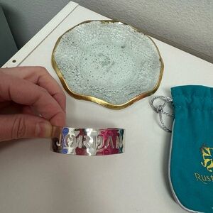 Silver Cuff Bracelet (Jordan) not real silver